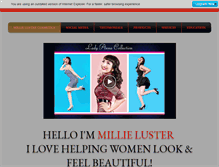 Tablet Screenshot of millielustercosmetics.com